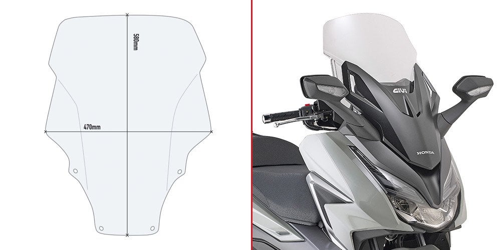 Givi D1187ST Honda Forza 250 Rüzgar Siperlik