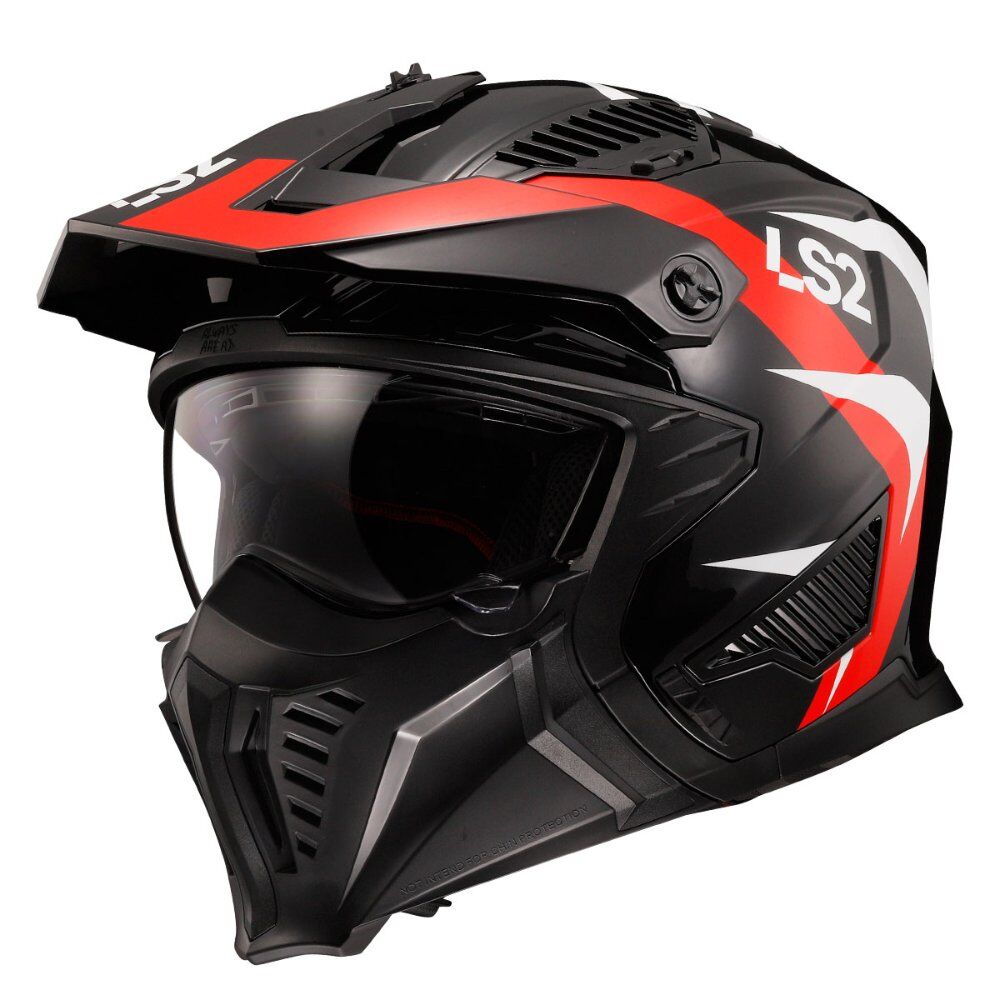 LS2 Drifter Kask Triality Kırmızı