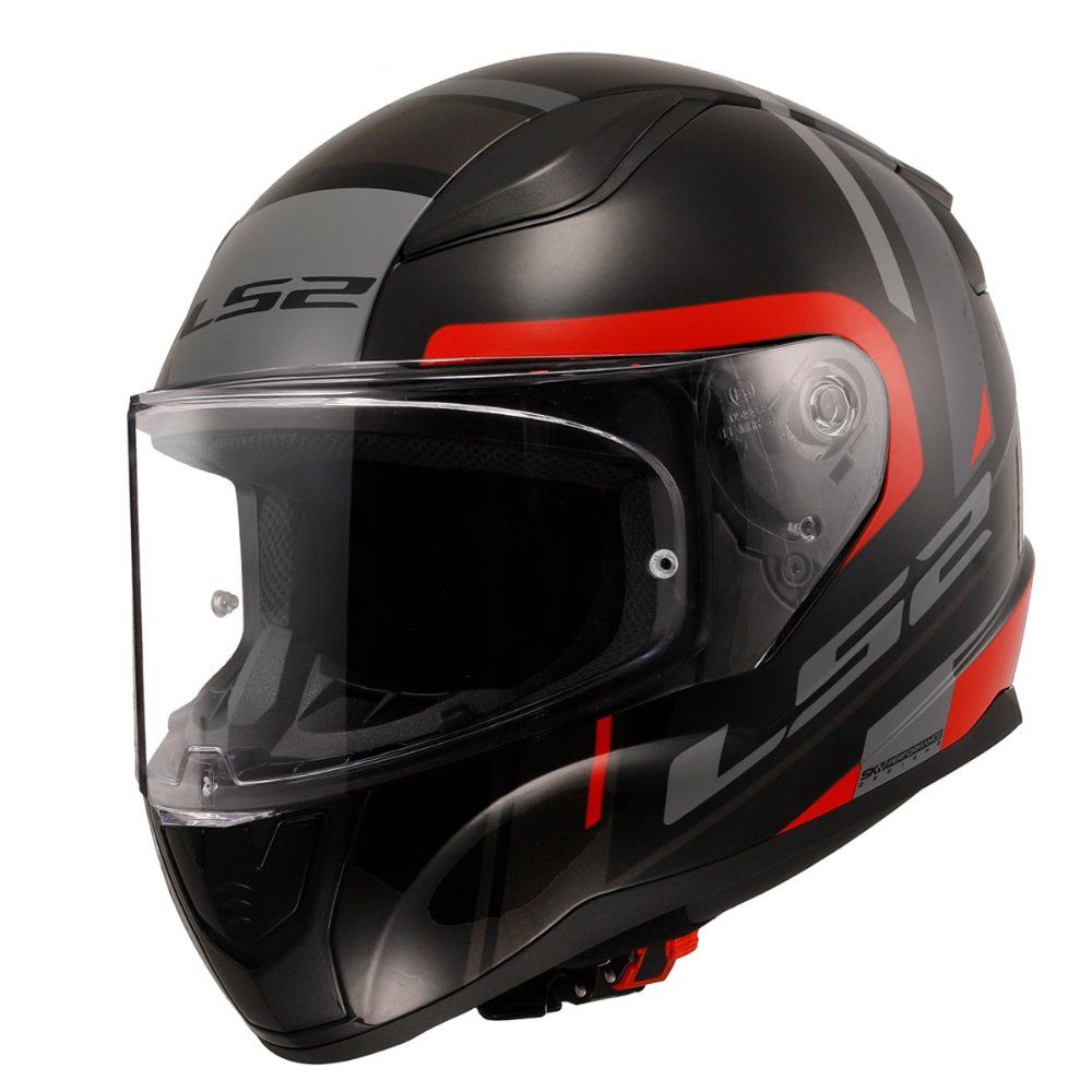 LS2 Rapid 2 Kask Chos Siyah-Kırmızı