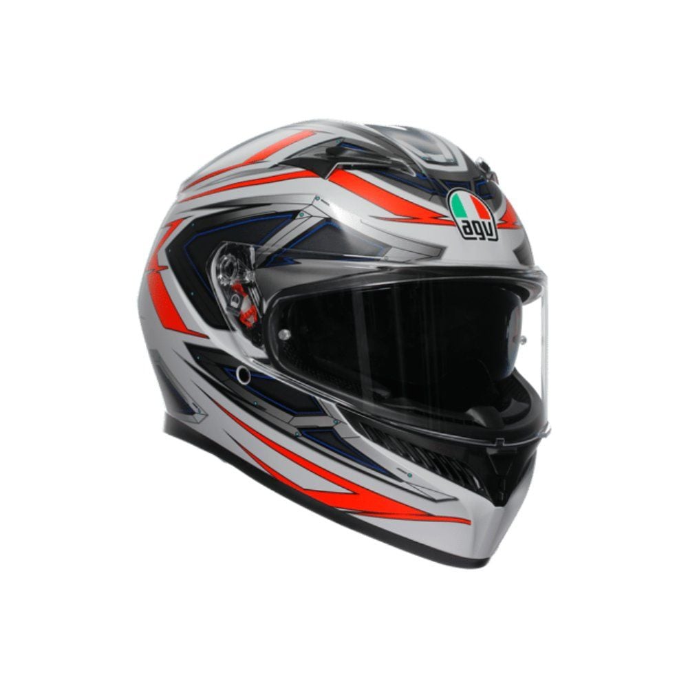 AGV K3 Kask Mplk Space Mat Beyaz Fluo Kırmızı Configuration
