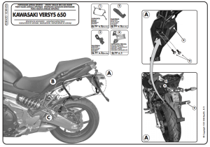 Kappa KLXR450 Kawasaki Versys 650 Yan Çanta Demiri