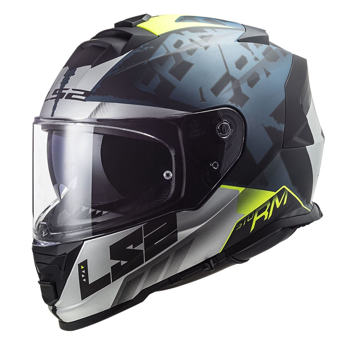 Ls2 Storm 2 Kask Sprinter Mat Siyah Gri Cobalt