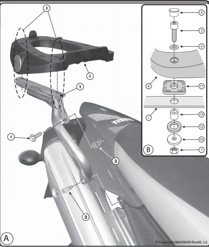 Givi SR365M Yamaha Xt 660 R - Xt 660 X Arka Çanta Demiri