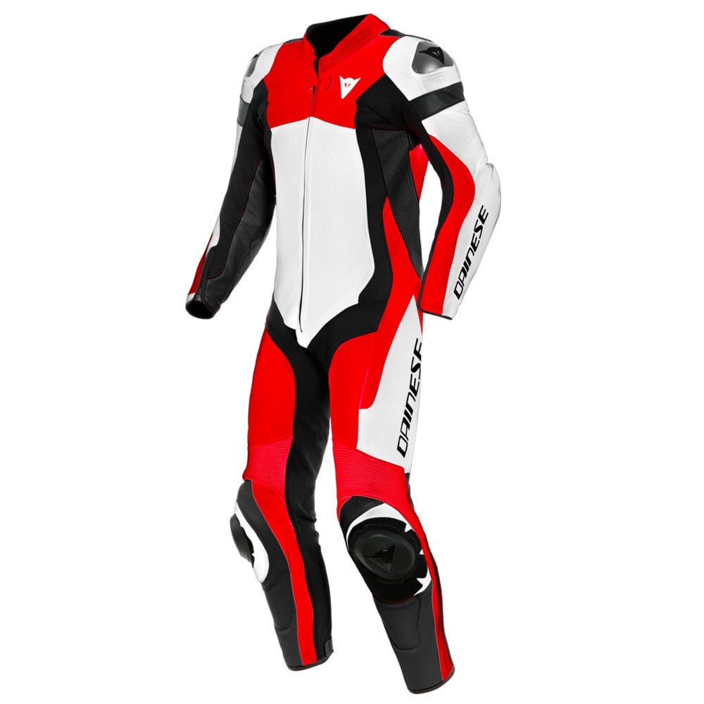 i Tulum Beyaz Kırmızı Dainese Assen 2 Perforeli Deri Tulum Beyaz Kırmızı 54