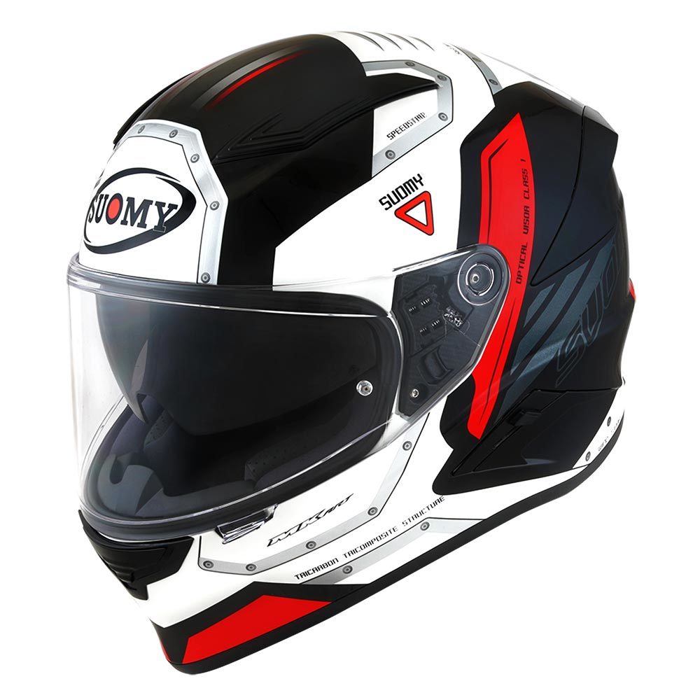 Suomy Speedstar Kask Airplane Beyaz Kırmızı