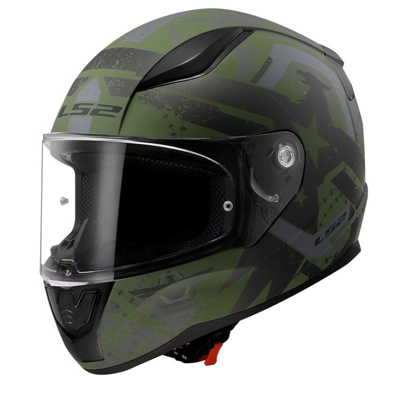 Ls2 Rapid 2 Kask Thunder Birds Mat Yeşil Siyah Gri