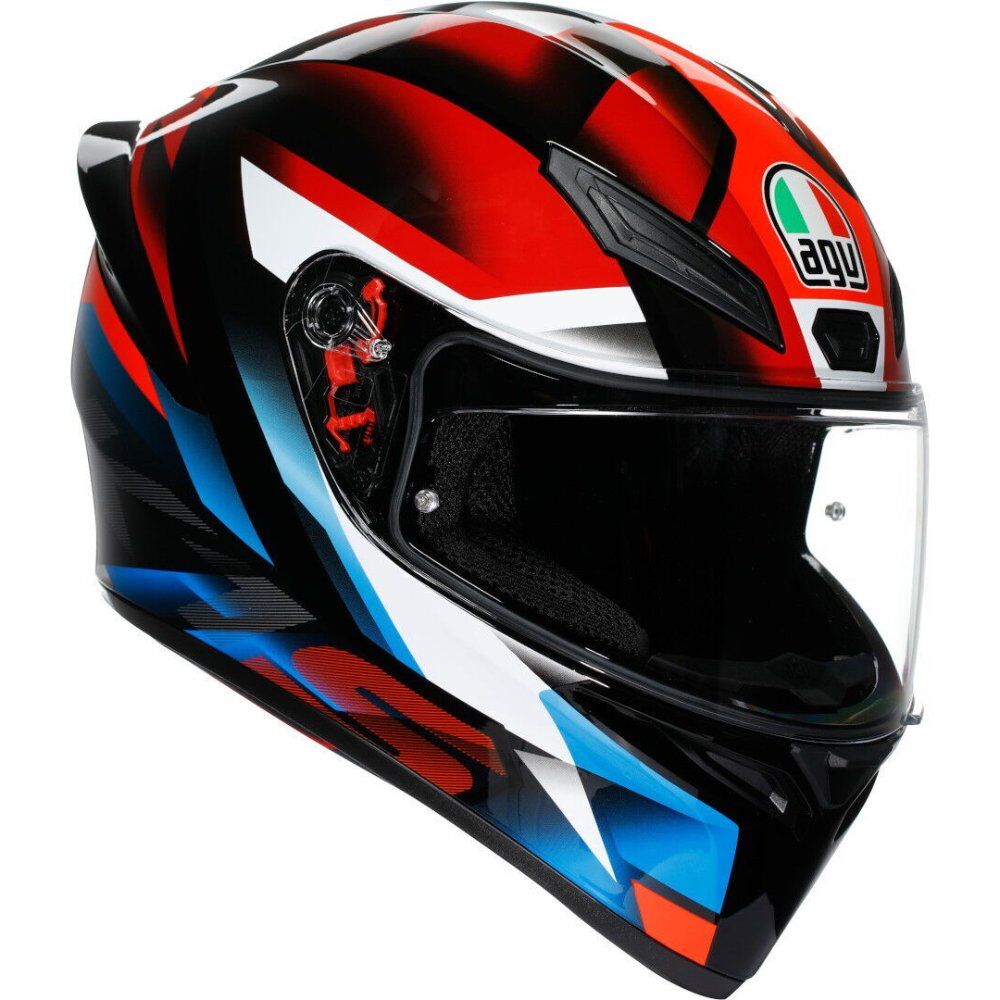 Agv K1 S Kask Fastlap Mat Siyah-Mavi-Kırmızı