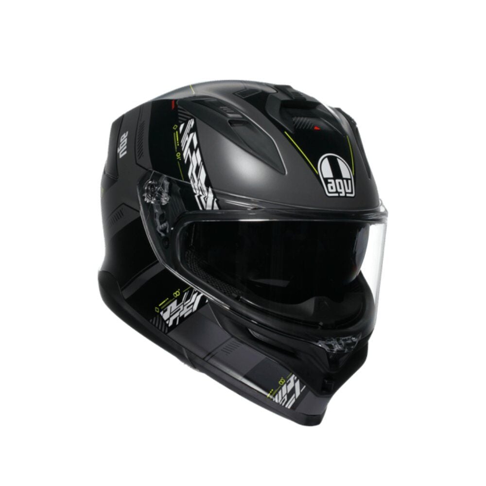 AGV K7 Kyber Kask Matt Grey Yellow Fluo