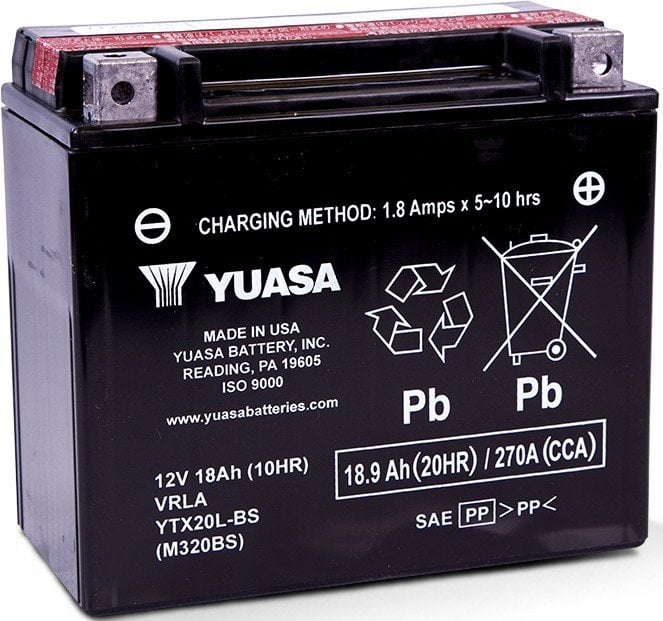 Yuasa Akü YU-YTX20L-BS (CP) 12V 18A Asit Paketli