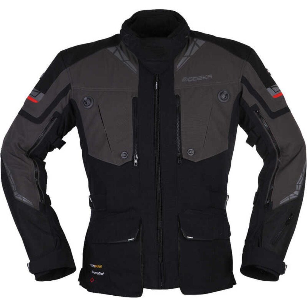 Modeka Panamericana II Waterproof Ceket Siyah Koyu Gri