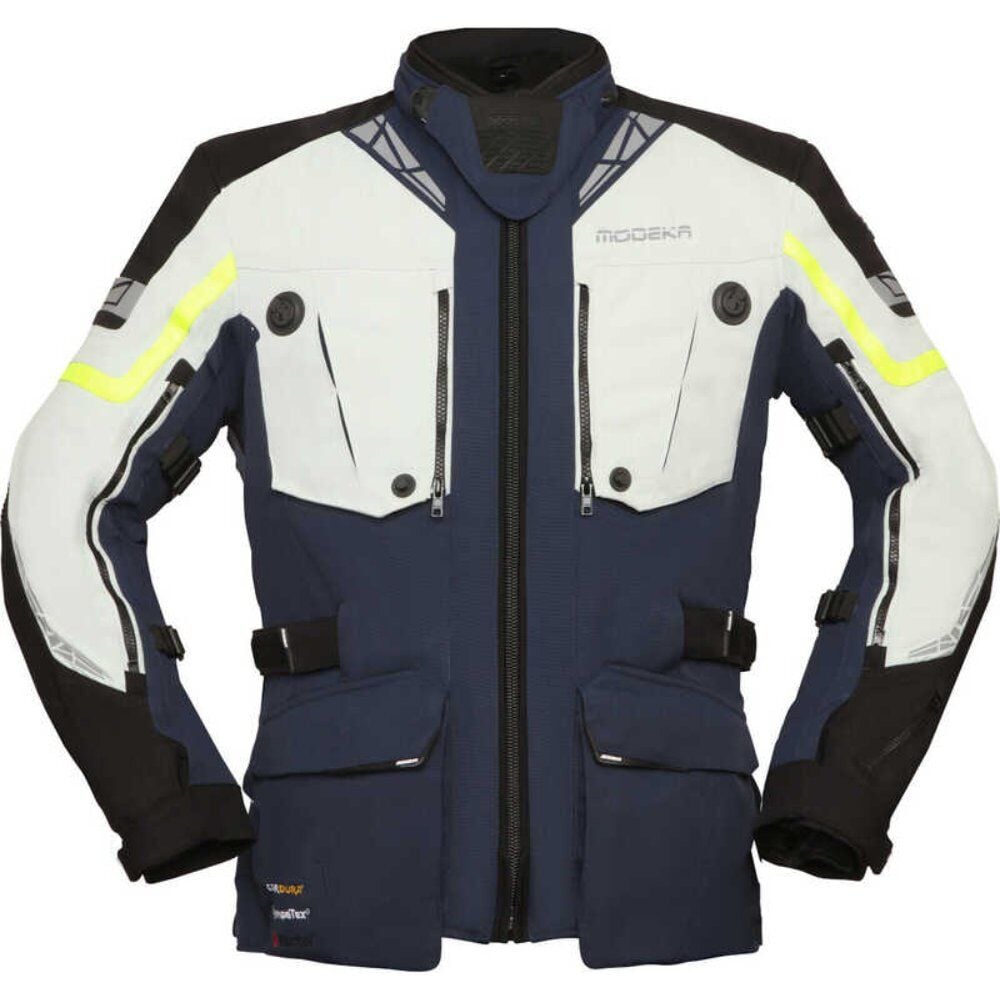Modeka Panamericana II Waterproof Ceket Mavi Açık Gri