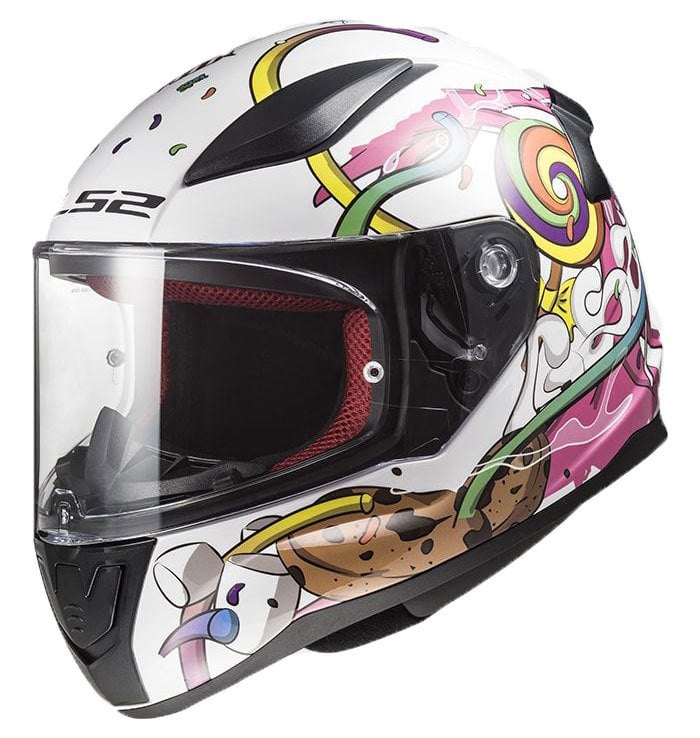 Ls2 Rapid Mini Crazy Pop Beyaz Pembe Çocuk Kask