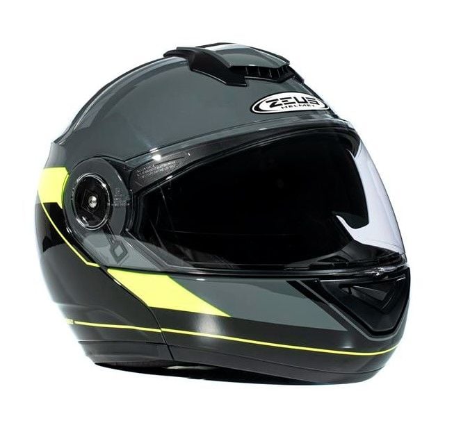 Zeus ZS 3050 Kask Gri Fluo Sarı