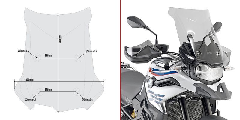 Givi D5127S Bmw F750GS Ön Cam