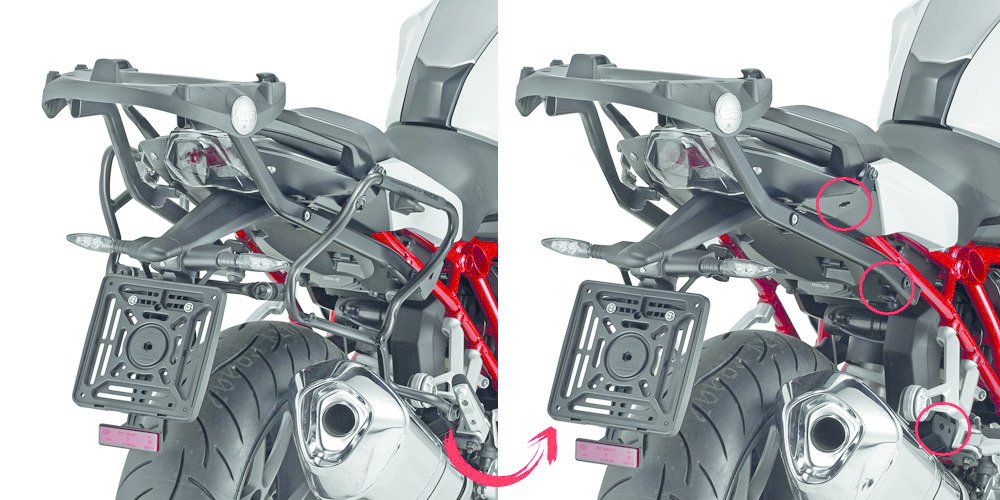 Givi PLXR5117 Bmw R1200R (15) Yan Çanta Demiri