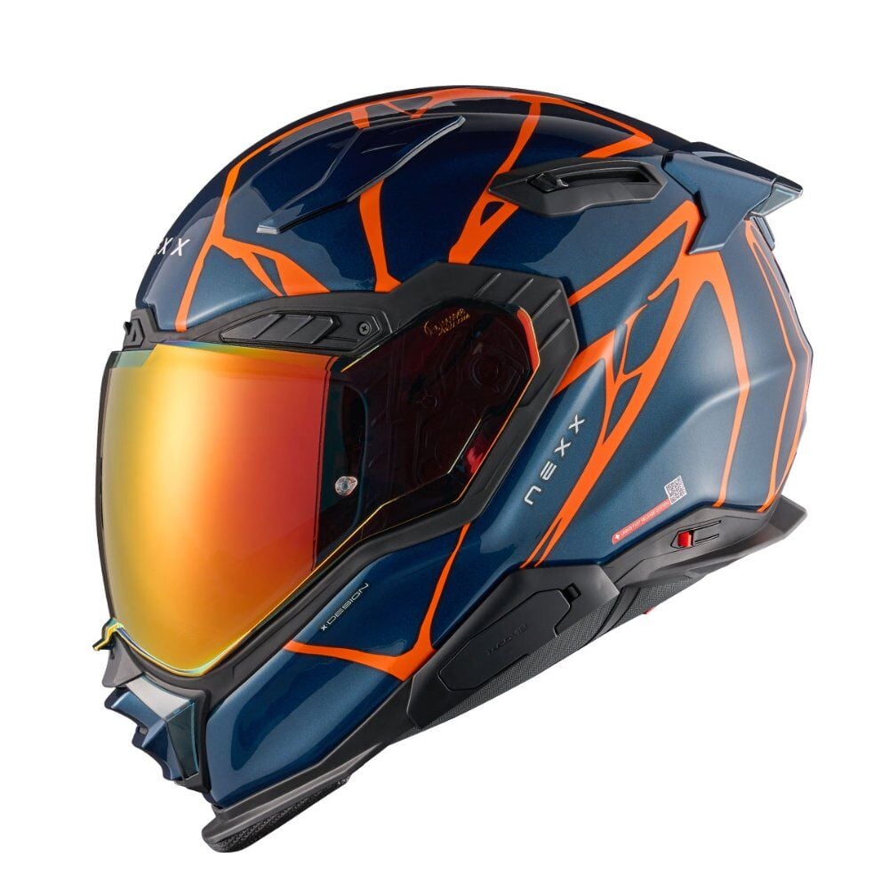 NEXX X.Wst 3 Kask B-Side Mat Mavi-Turuncu