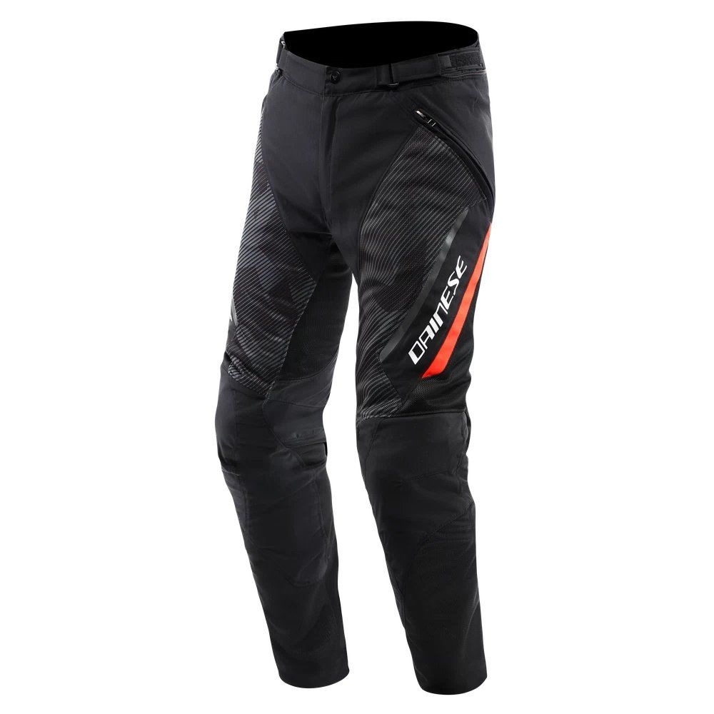 Dainese Drake 2 Super Air Tekstil Pantolon Siyah - Antrasit - Fluo Kırmızı