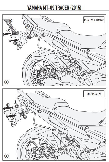 Kappa KLR2122 Yamaha MT-09 Tracer Yan Çanta Demiri
