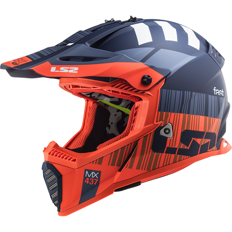 Ls2 Fast Evo Xcode Kask Mat Turuncu Mavi