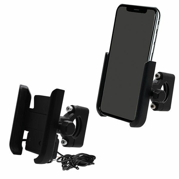 Vexo Usbli Alüminyum Telefon Tutucu Gidon Bağlantılı