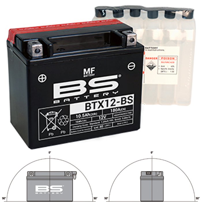BS Battery BT12A-BS Motosiklet Aküsü