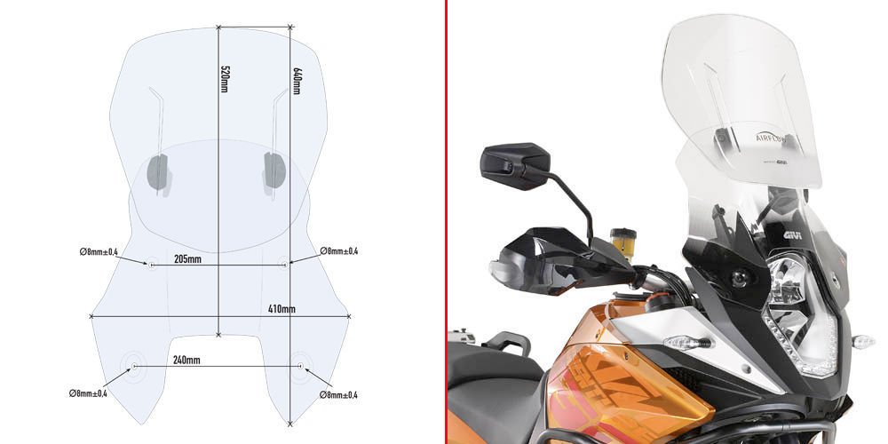 Givi AF7703 KTM 1050-1190 Ön Cam