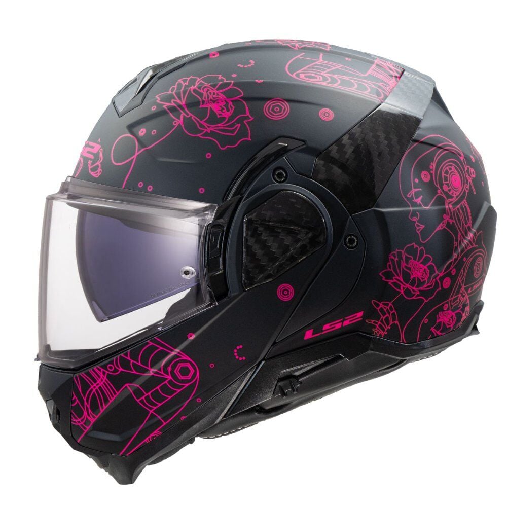 LS2 Advant 2 Kask Sophia Mat Siyah Pembe