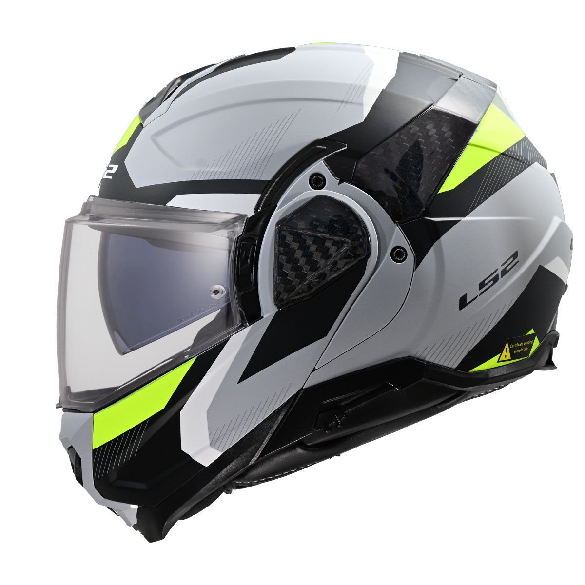 LS2 Advant 2 Kask Triple Mat Siyah Gri Neon Sarı