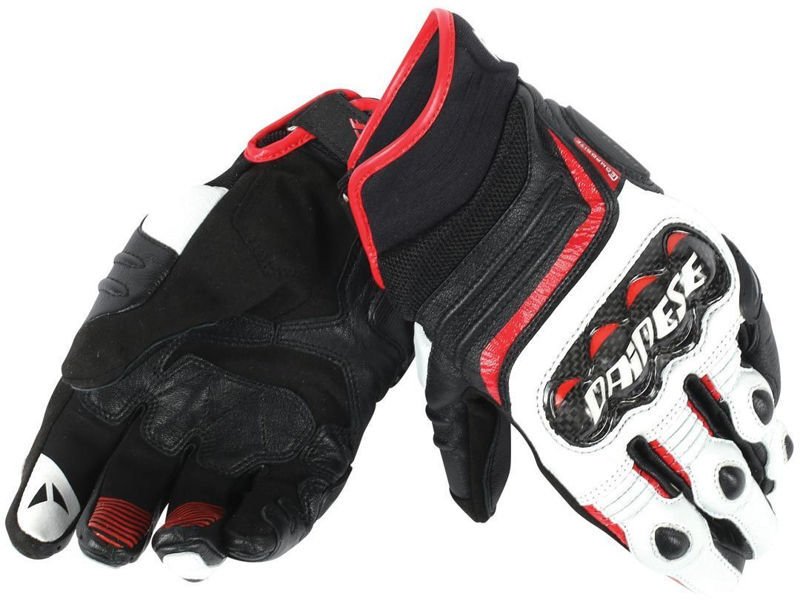 Dainese Carbon D1 Kısa Kadın Eldiven Siyah Beyaz