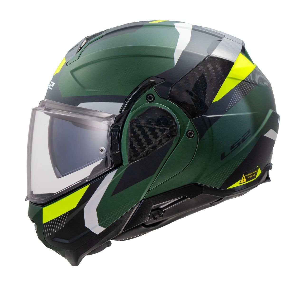 LS2 Advant 2 Kask Triple Mat Siyah Yeşil Neon Sarı
