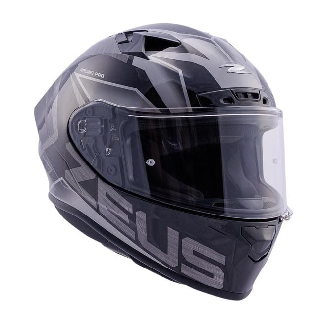 Zeus ZS-826 Kask İnci Siyah BK3 Gümüş
