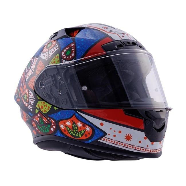 Zeus ZS-826 Kask İnci Siyah BK6 Mavi