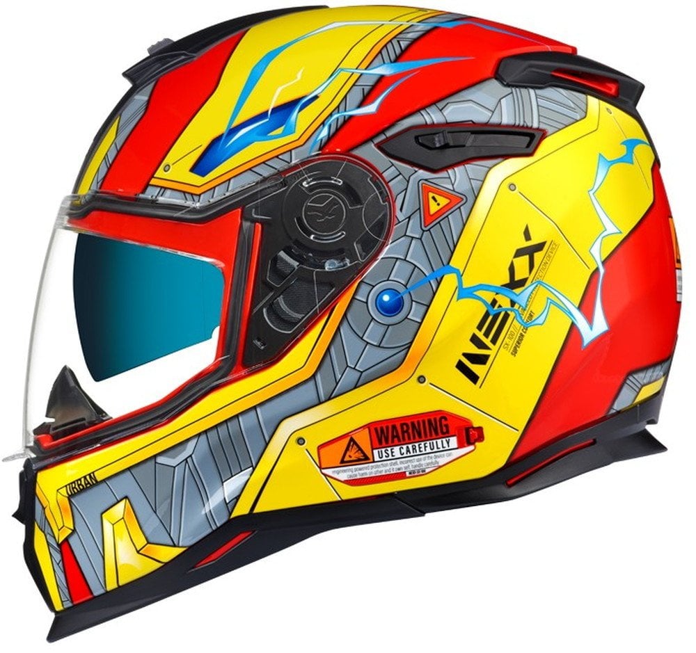 Nexx Sx.100 Gıgabot Kırmızı Sarı Kask