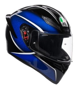 agv k1 qualify black blue kask