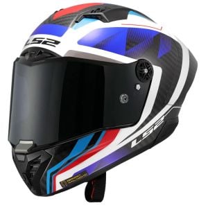 LS2 Thunder Karbon GP Aero Raute Kask Mavi Kırmızı