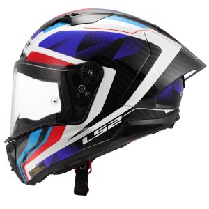 LS2 Thunder Karbon GP Aero Raute Kask Mavi Kırmızı