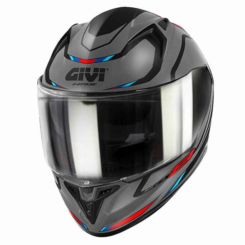 Givi 50.8 Kask Mach1 Mat Gri Siyah Kırmızı