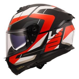 Ls2 Stream 2 Kask Road Mat Siyah Kırmızı Beyaz Gri