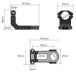 Chigee 17MM Ayna Bağlantı Aparatı