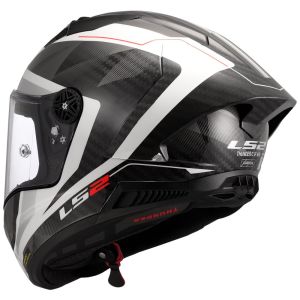 LS2 Thunder Karbon GP Aero Raute Kask Beyaz Gri