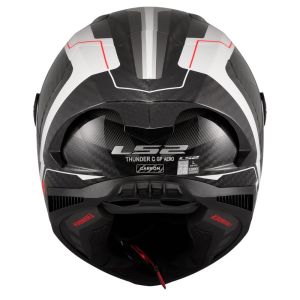 LS2 Thunder Karbon GP Aero Raute Kask Beyaz Gri