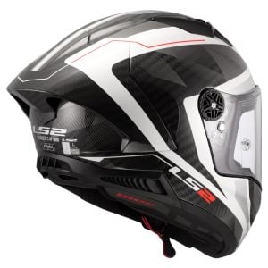 LS2 Thunder Karbon GP Aero Raute Kask Beyaz Gri