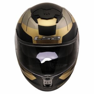 Ls2 Stream 2 Kask Road Mat Siyah Gold Gri