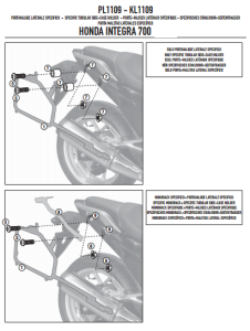 Givi PL1109 Honda Integra 700 (12-13) Yan Çanta Demiri