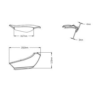 Puig 3172V  Downforce Spor Kawasaki Ninja 400 2024 Yeşil Yan Spoiler