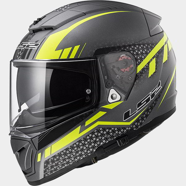 Ls2 FF390 Kask Split Mat Titanium Sarı