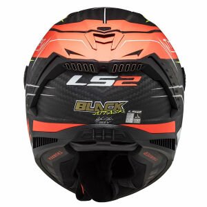 Ls2 Thunder Karbon Kask Attack Mat Kırmızı Neon Sarı