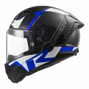 Ls2 Thunder Karbon Kask Racing 1 Mavi Beyaz