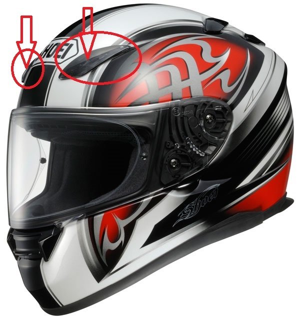 SHOEI Kask Xr-1100 Üst Ön Havalandırma Seti Fume