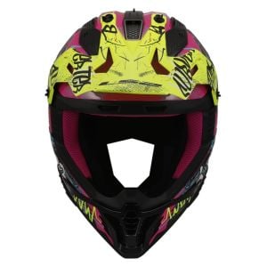 LS2 Fast 2 Kask Gorilla Mor-Neon Sarı